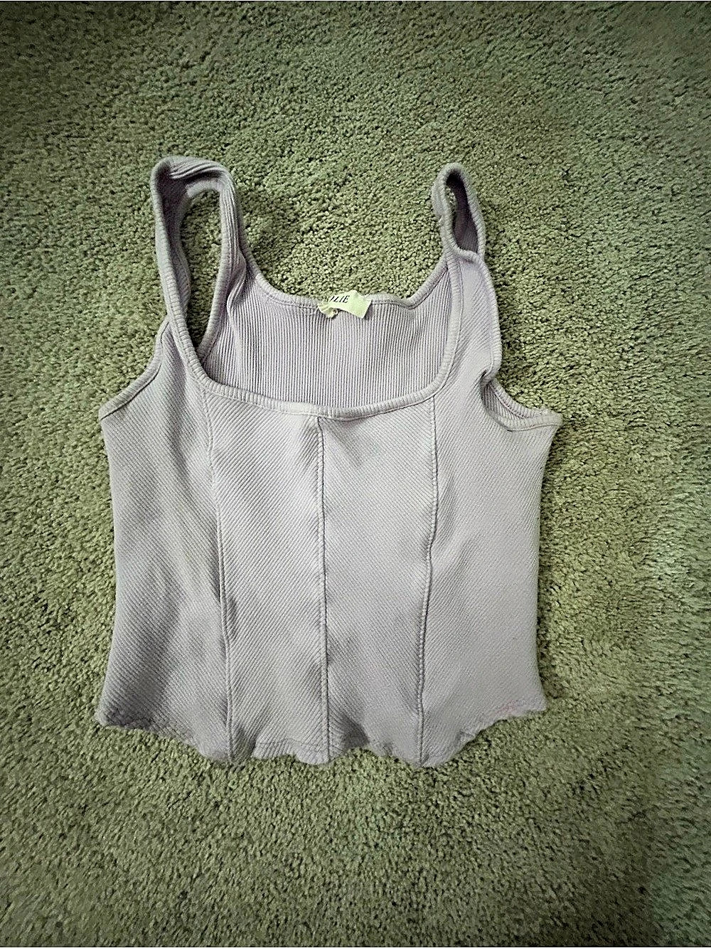 JOLIE Ribbed Tank Top in Purple